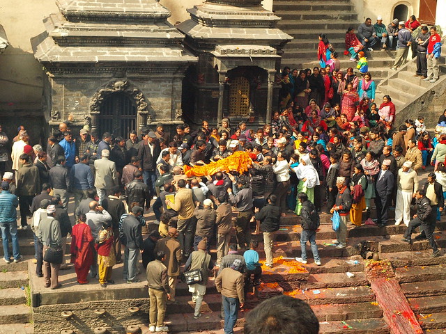 Pashupatinath  (33) Corpse Heading off to Pyre