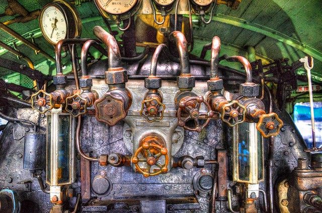 Inside the steam locomotive