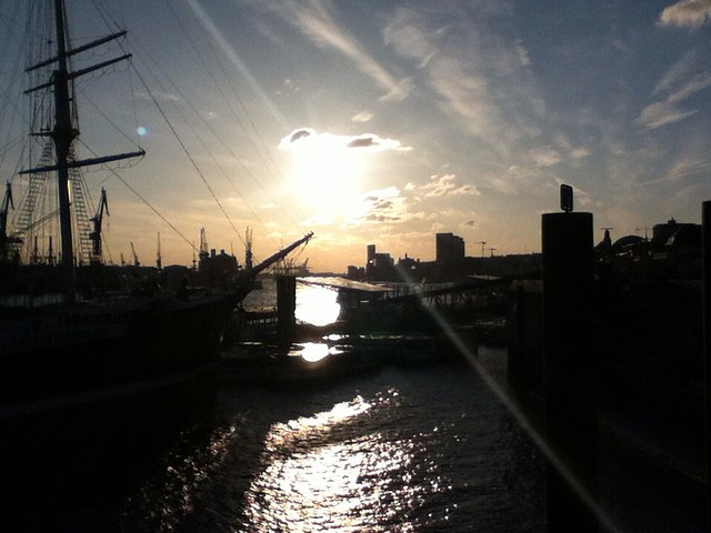 Hamburger Hafen Sonnenuntergang 2