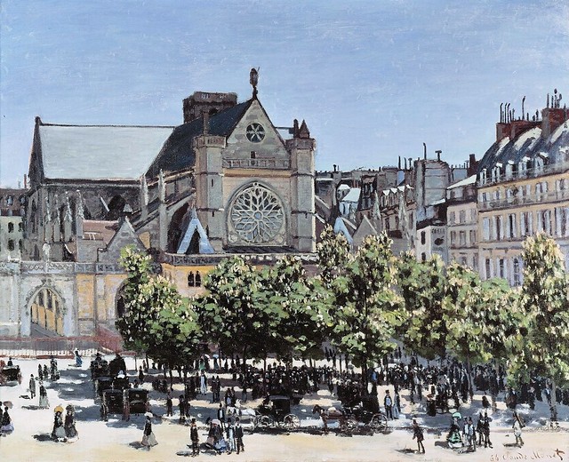 1867 Claude Monet Saint-Germain-Auxerrois church(Altes Museum Berlin)(79 x 98 cm)