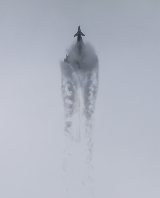 Typhoon climbing out of the Bournemouth Airshow 2016