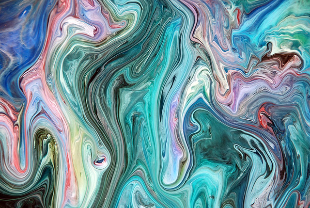 Flowing Fluid Abstract Painting