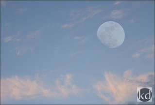 January 24 Daytime Moon at Sunset
