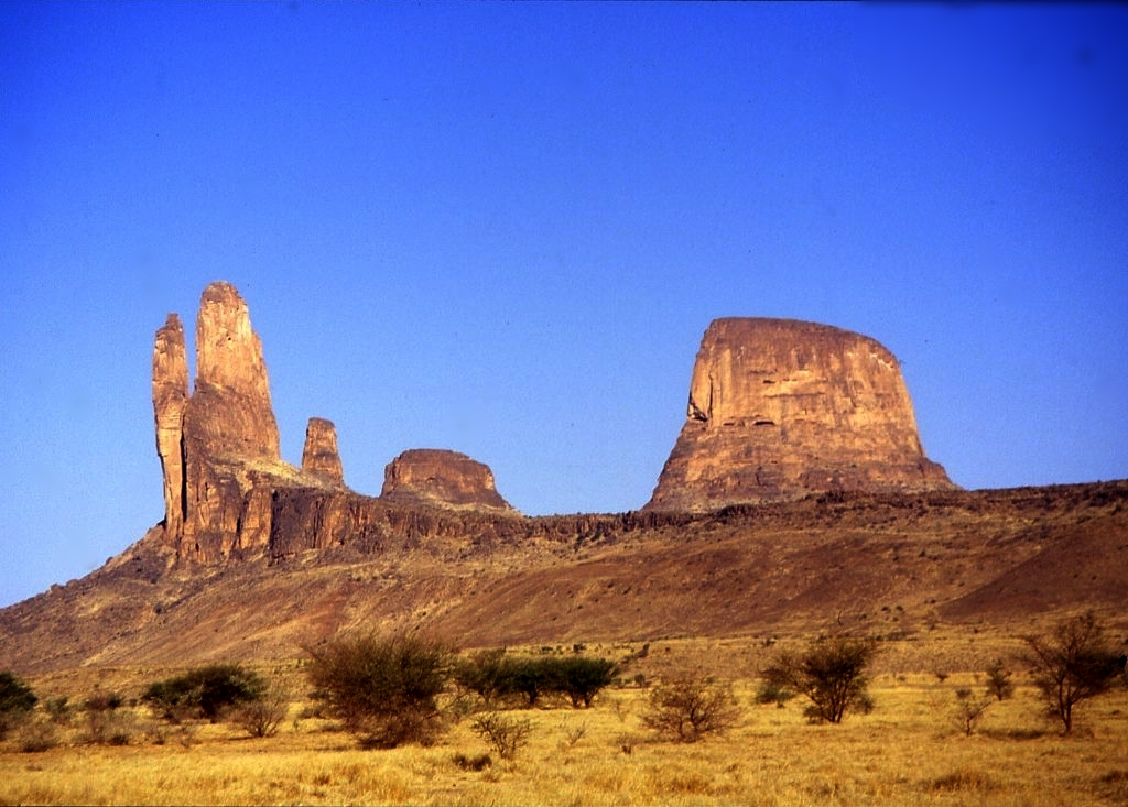 Mali, monts Hombori, dans le désert du Gourma, la main de Fatima
