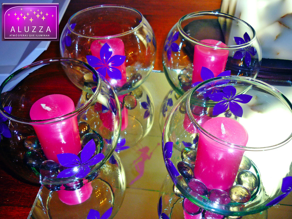 Penélope justa Invitación peceras decoradas para recuerdos o centros de mesa de xv a… | Flickr