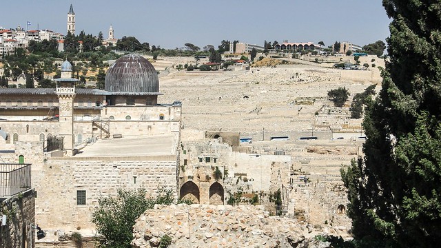 Jerusalem: al-Aqsa-Moschee (im Hintergrund: der Ölberg)  المسجد الأقصى  מסגד אל-אקצא