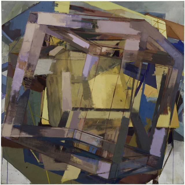 Zentripetalbeschleunigung, 120 x 120 cm, Eggtempera/Oil on muslin, 2015