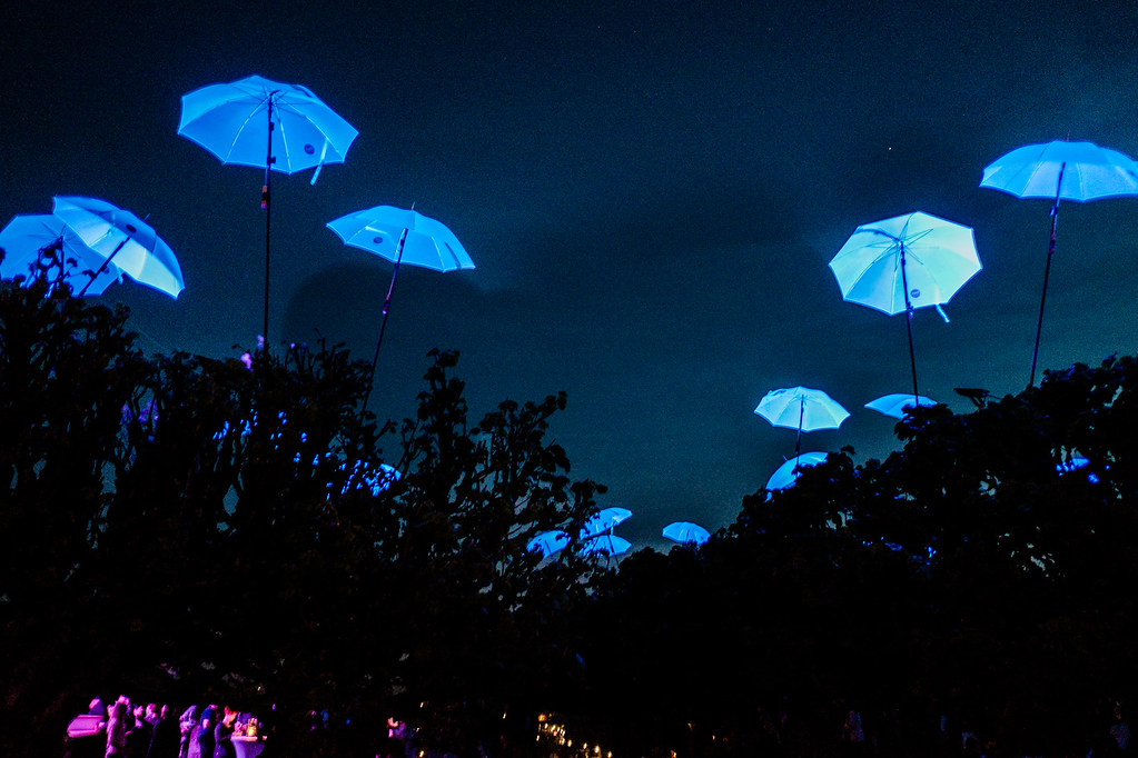 Illuminated umbrellas