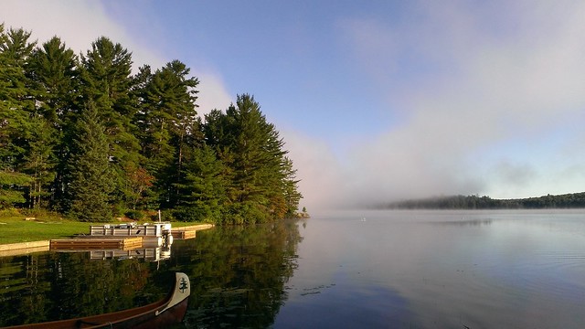Clearing mist over Bark Lake 2