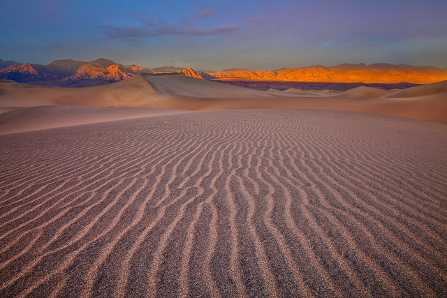 Sunset at the Mesquite Dunes