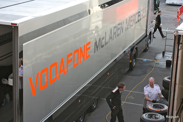 The McLaren paddock area at Formula One Winter Testing, 3rd March 2013