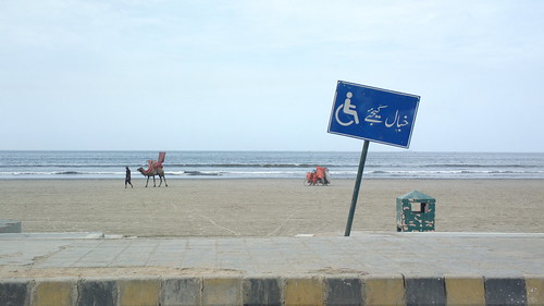 beach wheel sign chair message board camel karachi clifton urdu disable