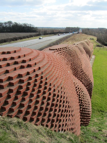 uk england sculpture train darlington davidmach countydurham railwayheritage bricksculpture railheritage