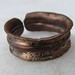 Flared and Fold Formed Hammered Brass Ring