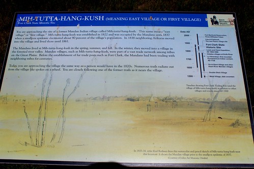 northdakota nativeamerican fortclark state historic site indian village sign