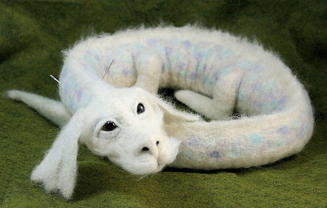 Falcor - commissioned needle felted chinese style dragon