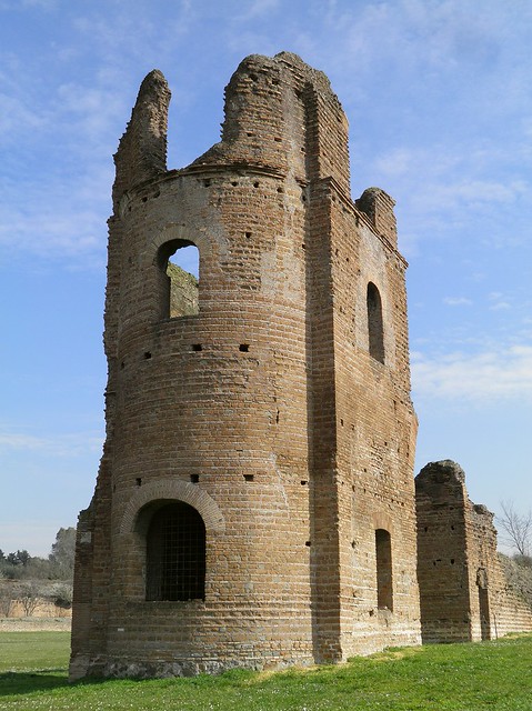 Circus of Maxentius, the right tower, erected between 306-312, Via Appia, Rome