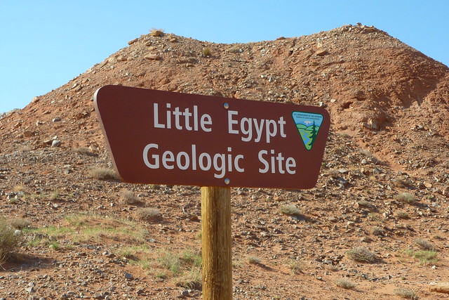 Entrance Sign to Little Egypt Geologic Site, UT