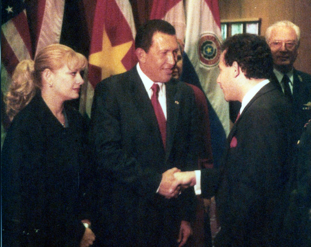 President Hugo Chavez and Barry Featherman
