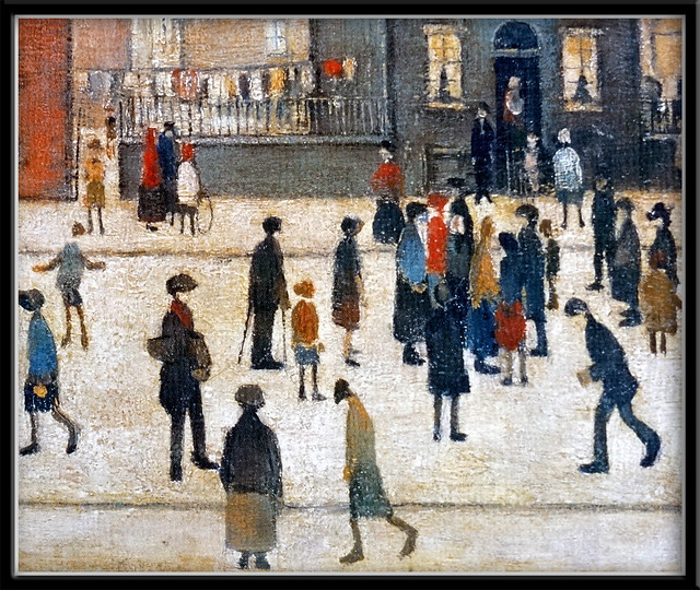 L S Lowry: Coming Home From The Mill (Detail) DSC04216