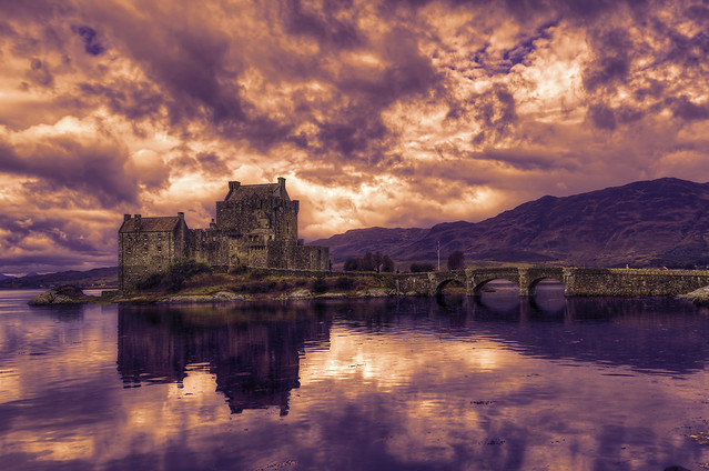 Eilean Donan Castle Blazing Sunset - Scotland (Edition 02)