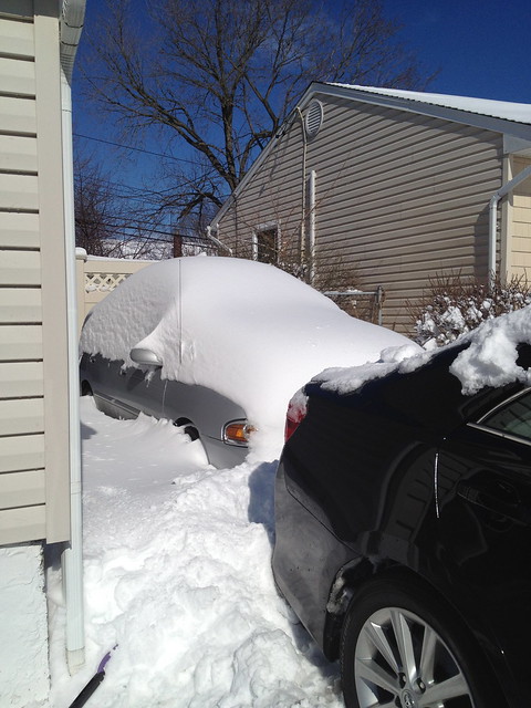 that's my mom's car back there.  it's never getting out.