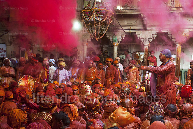 Samaaj at Barsana Holi Festival, India
