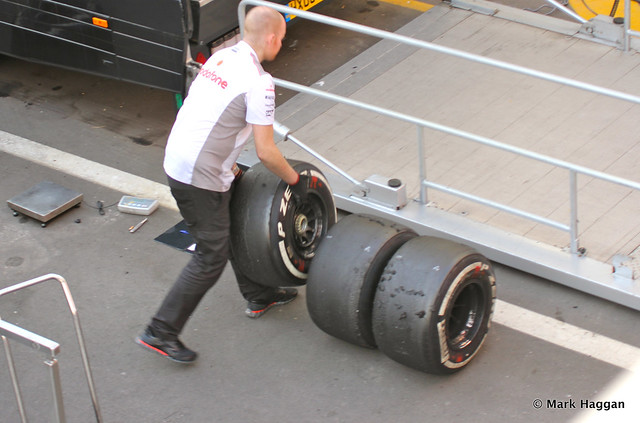 Jenson Button's tyres after Formula One Winter Testing, 3rd March 2013