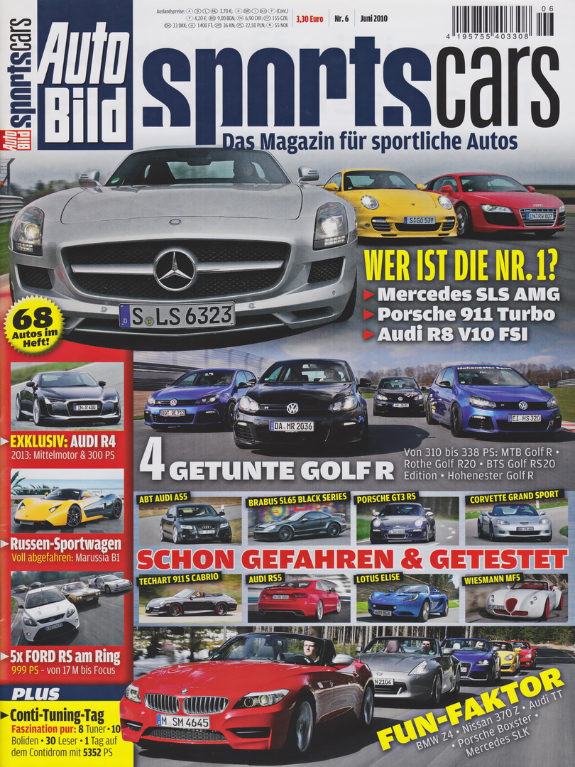 Image of Auto Bild Sportscars - 2010-06 - Cover