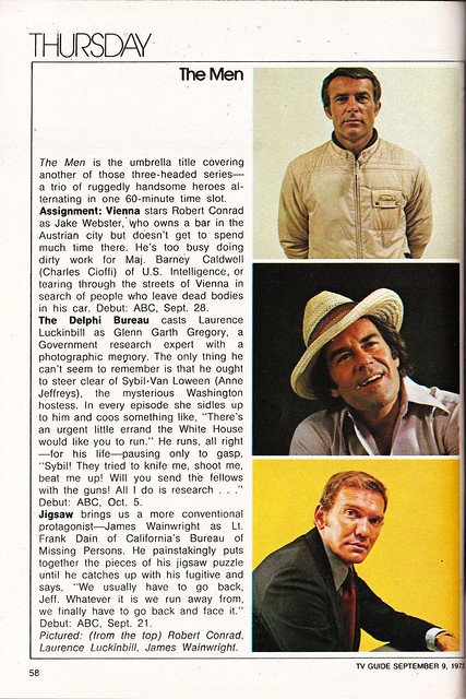 The Men from the 1973 TV Guide Fall Preview issue