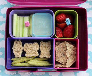 Laptop Lunches mini animal sandwiches, cucumbers and hummu… | Flickr