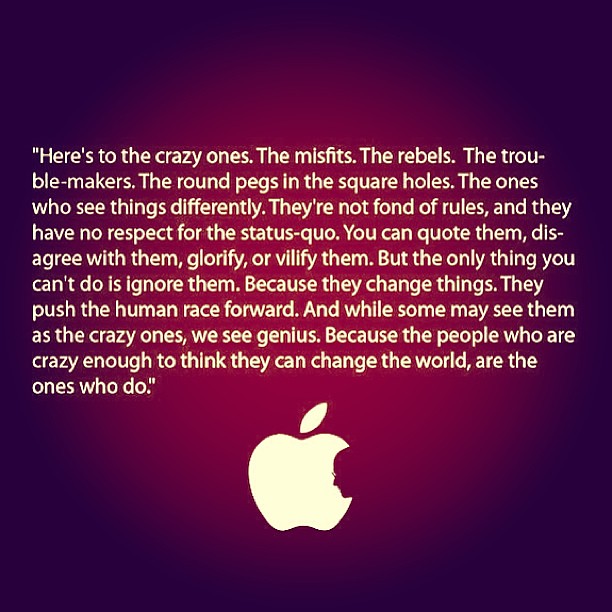 Here'S To The Crazy Ones! #Stevejobs #Apple #Quote #Inspir… | Flickr