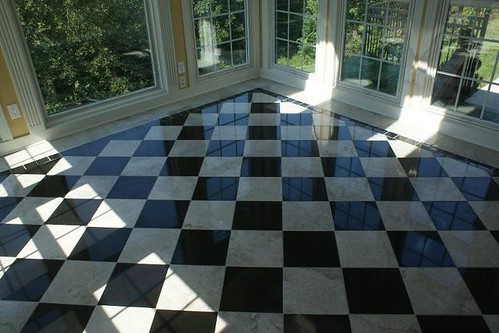 Marble checkered floor