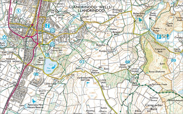 Extract from OS Explorer Map