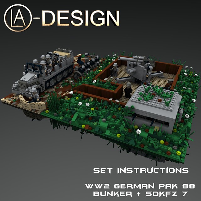 LEGO Custom WW2 Pak 88 Diorama