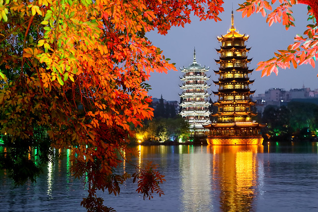 Sun and Moon Pagodas - Guilin (Guangxi) - China