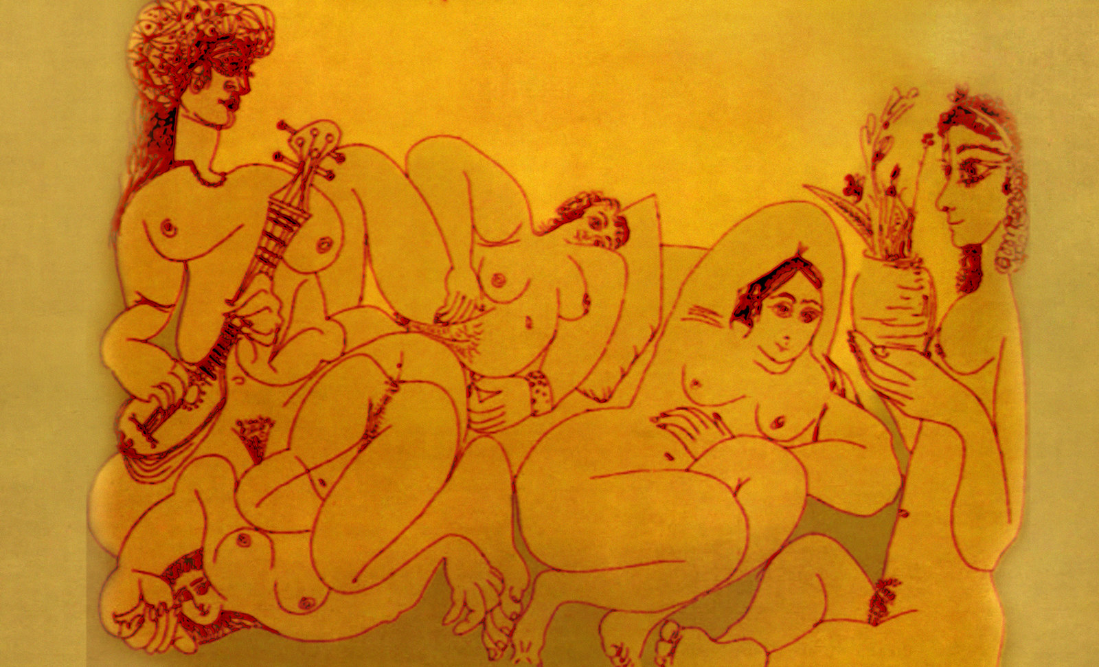 Harém, composición de Jean Auguste Ingres (1862), recreación de Pablo Picasso (1968).