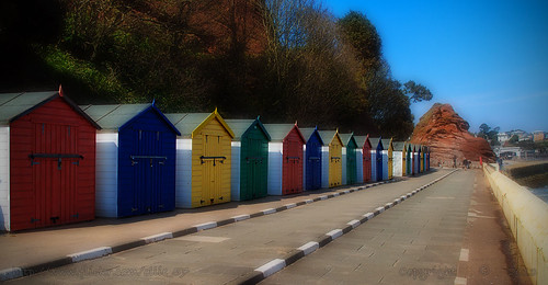 Beach huts.. rock..!! by Ollie_57.. Slowly catching up