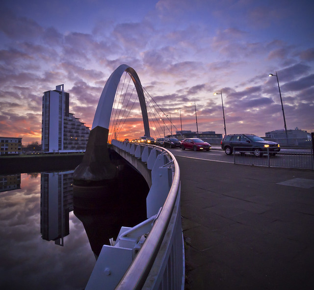 Sunset at the Clyde Arc
