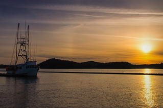 Waterfront sunset