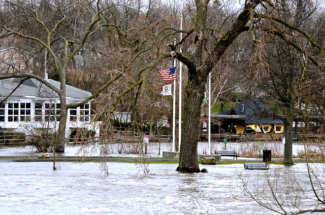 Remembering Boston- Mill Race Inn and Gazebo flooded.  Geneva IL