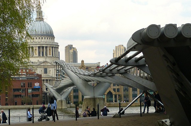 From the South Bank, St Paul's Cathedral and the Millennium Bridge