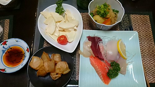 蕪の味噌マヨネーズ和え物＆お刺身＆肉じゃが＆一口餃子 | by しものせきまぐろ