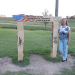 Karen at the Geographical Cener of the 48 States Lebanon, Smith County, Kansas