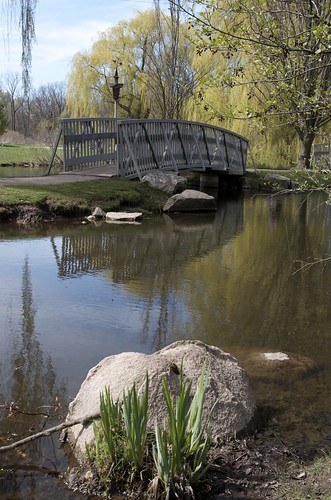 park ontario canada nature water reflections spring pond bridges stthomas waterworkspark