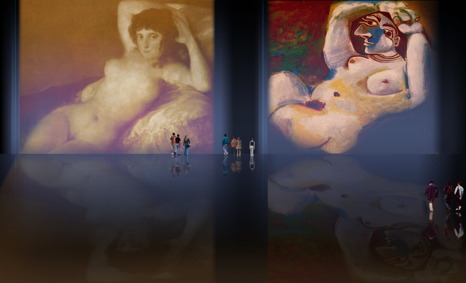 Majas, homenajes de Francisco de Goya y Lucientes (1802), Eugéne Delacroix (1826), Amadeo Modigliani (1916), Pablo Picasso (1906), (1931), (1959), (1964).