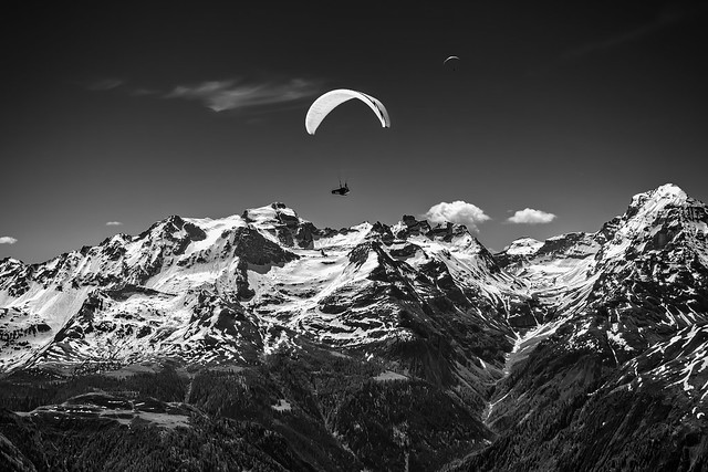 Paragliding over the Alps
