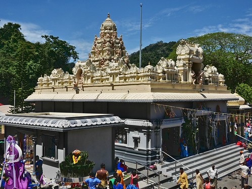The base of the hillside waterfall temple, Thaipusam. Penang | by MikeTnT
