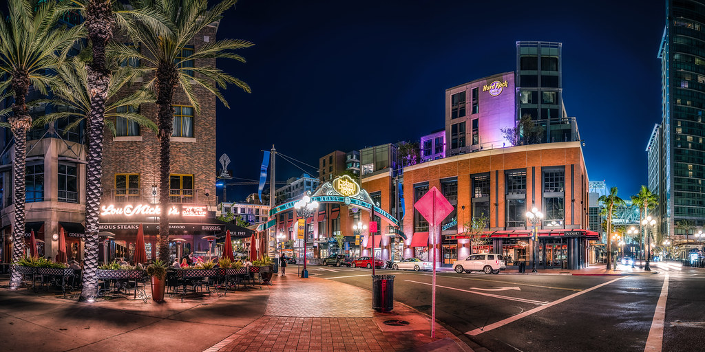 Enter the Gaslamp Quarter | A panorama of the neighborhood s… | Flickr
