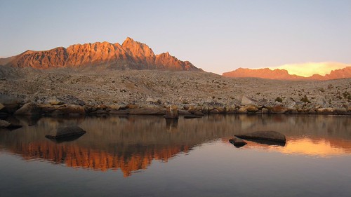 Mount Humphreys by sriehemann, backpacking lake mountains nature reflections sierranevada sunset